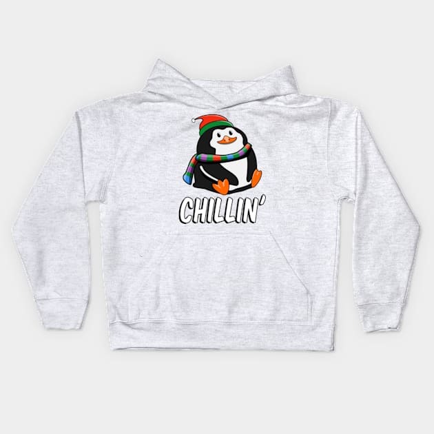 Chillin' Penguin Kids Hoodie by TGprophetdesigns